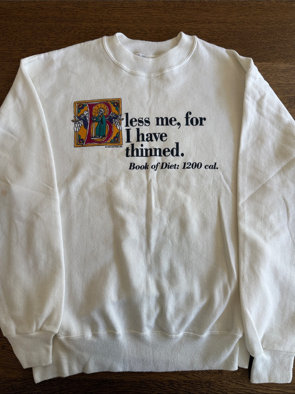 Vintage Hanes, White Graphic Crewneck Sweater